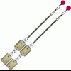 Fire Contact Poi Double 65mm Oval 30cm Chain Pink Ball